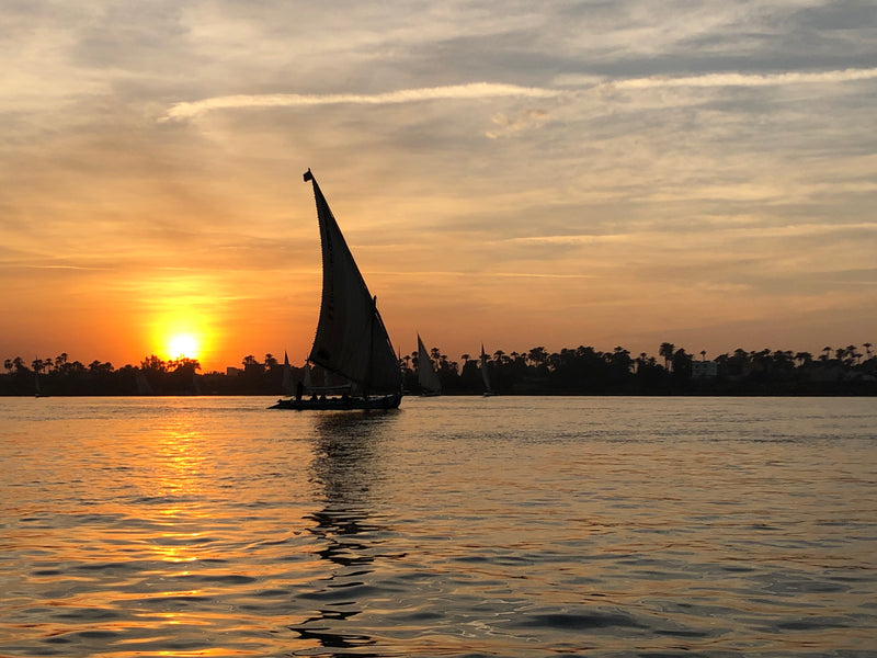 A felucca under sail on the Nile