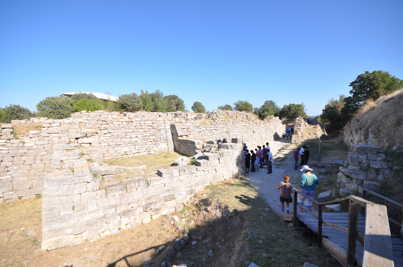 The excavated walls of ancient Troy