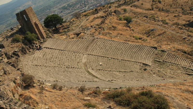 The steep Hellenistic theatre at Pergamon, Bergama